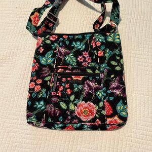 Vera Bradley Floral Black Crossbody Bag